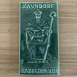 Plaque grès émaillé Saint Pirmin Kaundorf