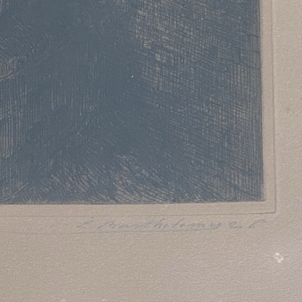 Gravure "L'église d'Attert", Camille Barthélémy 1923 – Image 2