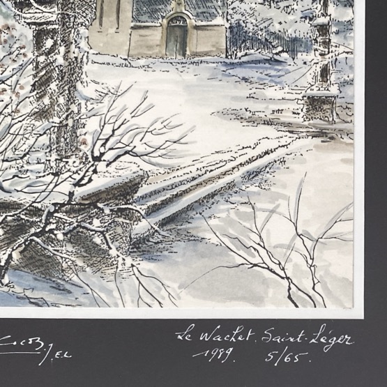 Gravure "Le Wachet Saint Léger 1989", Jacques Jacob – Image 2