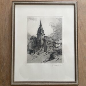 Gravure "Villers sur Semois", Camille Barthélémy