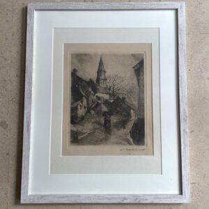 Gravure "Porteuse de fagot à Our", Camille Barthélémy