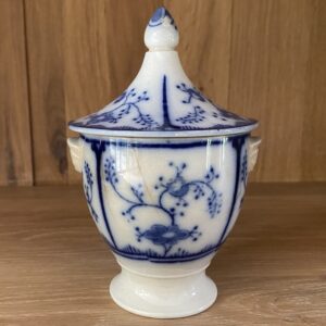 Sucrier en faïence fine "Saxe", Mouzin-Lecat, Nimy 19è