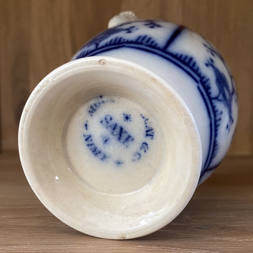 Sucrier en faïence fine "Saxe", Mouzin-Lecat, Nimy 19è – Image 4