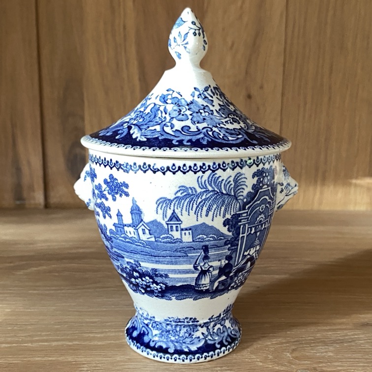 Sucrier en faience fine, Cappellemans 19è siècle