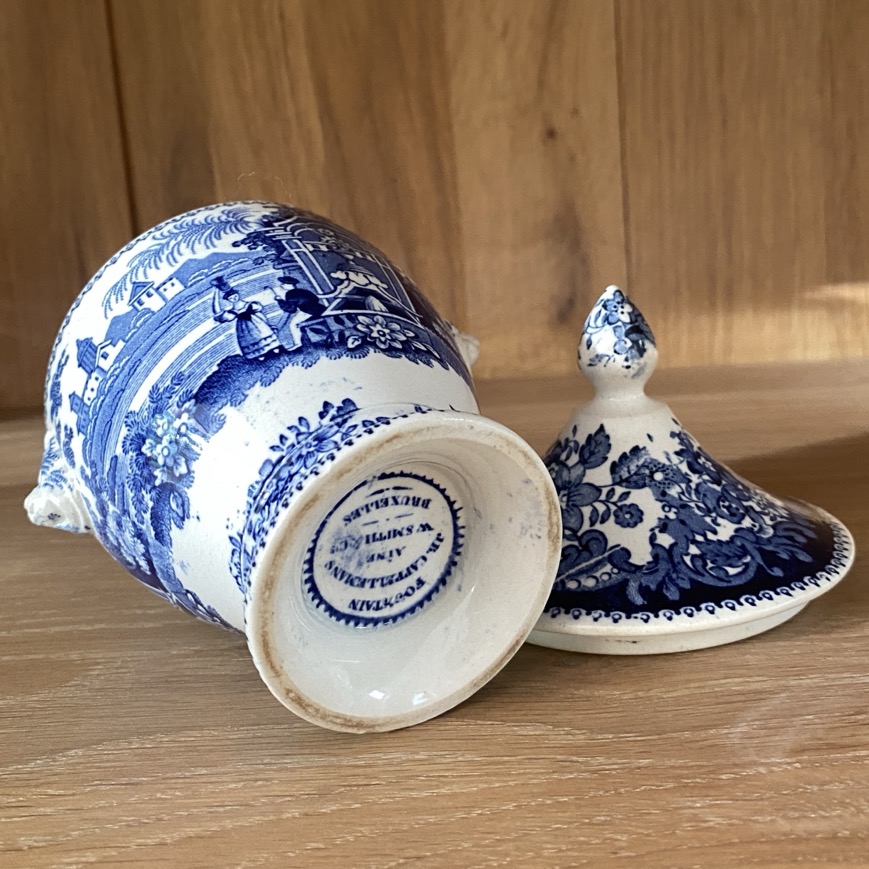 Sucrier en faience fine, Cappellemans 19è siècle – Image 3