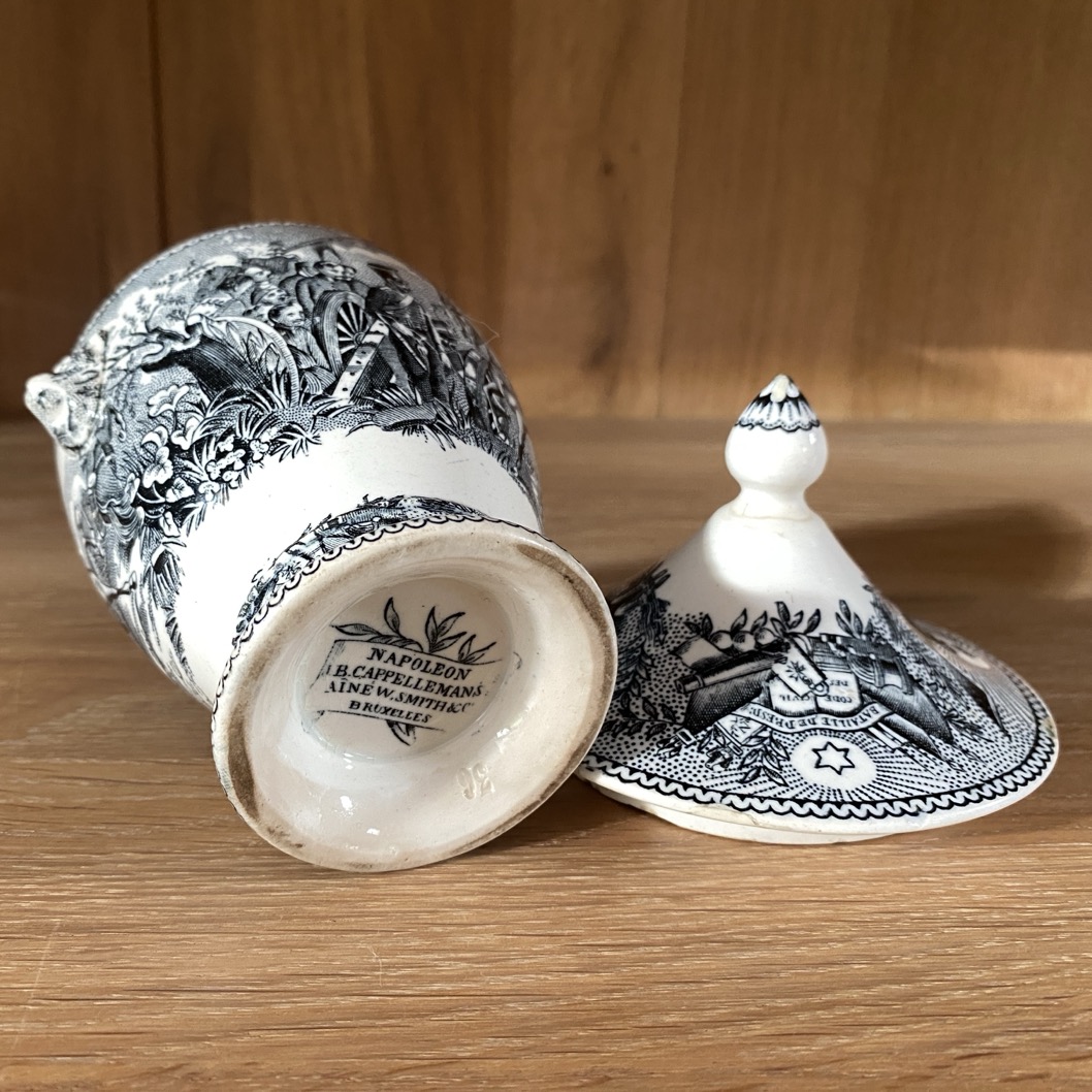 Sucrier en faïence fine "Napoléon" de Jemappes Cappellemans, 19è siècle – Image 6