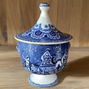 Sucrier Faïence fine, Lion Antique, Boch Frères Keramis, 19è