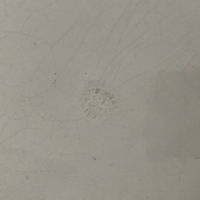 Plat rond en faïence fine, Chinois, Boch Luxembourg 19è siècle – Image 3