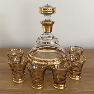 Flacon à liqueur en verre, Années 1930-50