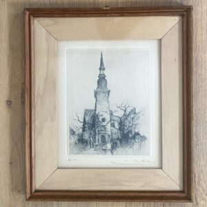 Gravure de l'Eglise de Marche, Camille Barthél2my