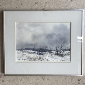 Aquarelle "Outragés par la bise", Pierre Chariot 1983