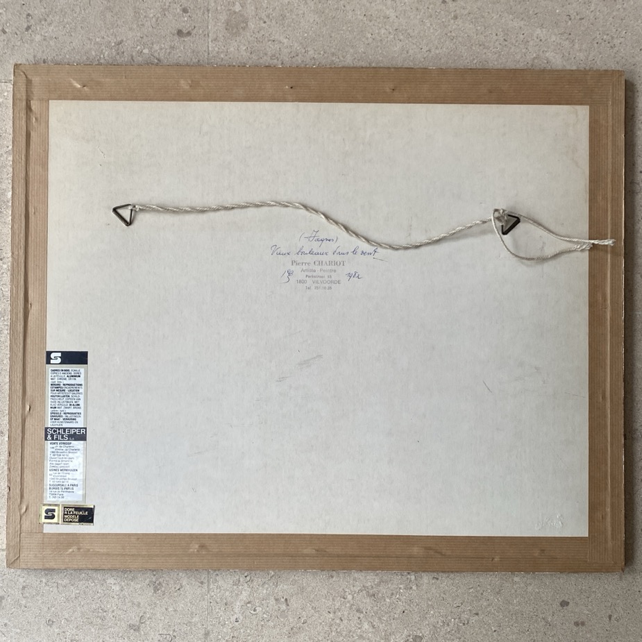 Aquarelle "Vieux bouleaux dans le vent", Pierre Chariot 1982 – Image 3