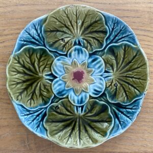 Petite assiette à huitres en barbotine, Wasmüel 1900