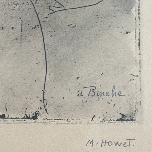 Gravure aquarellée "Binche", Marie Howet – Image 2