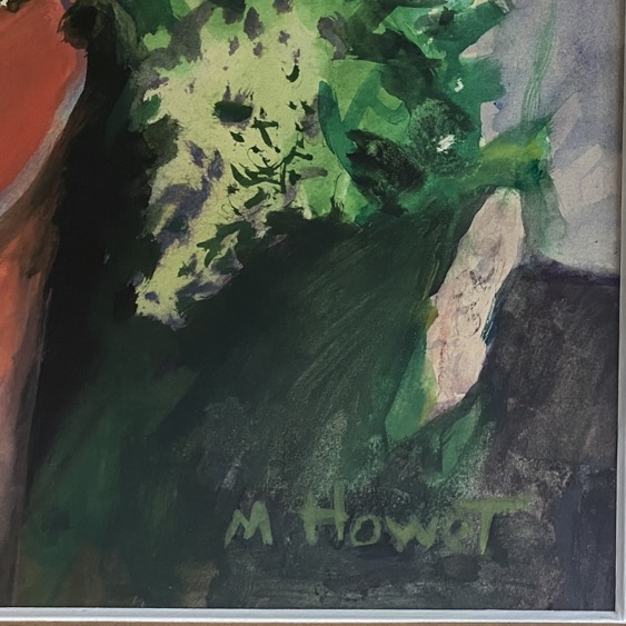 Aquarelle "Bouquet au seau rouge", Marie Howet – Image 2