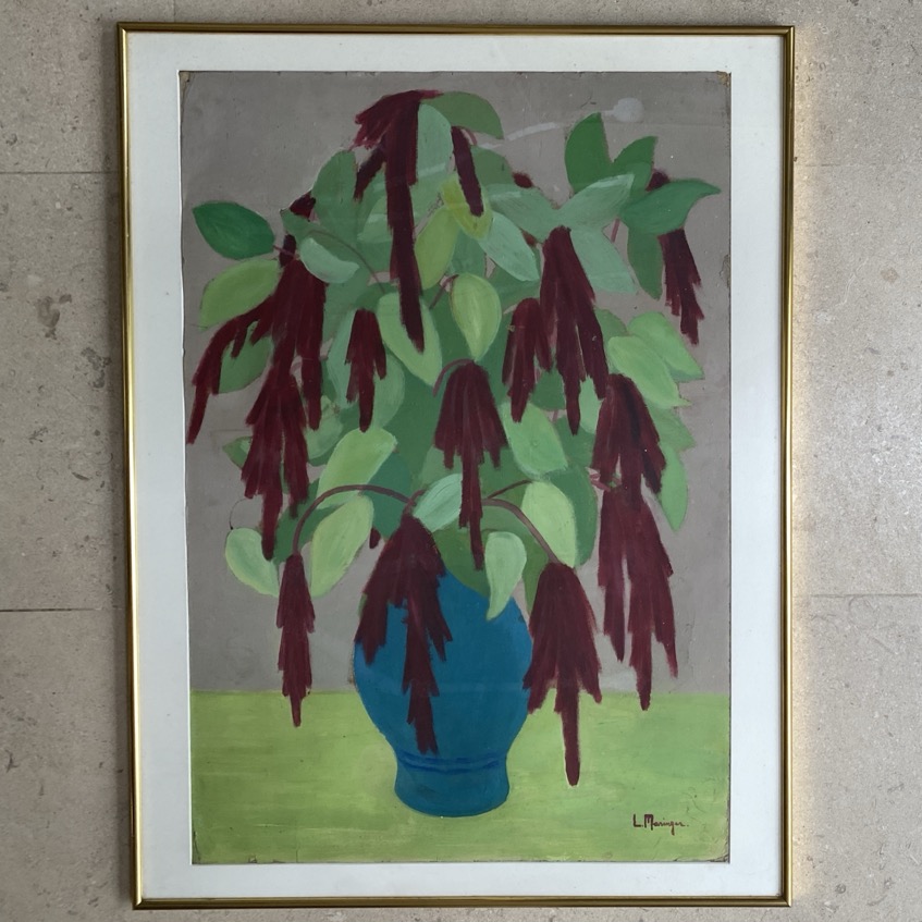 Peinture "Bouquet", Lucien Maringer