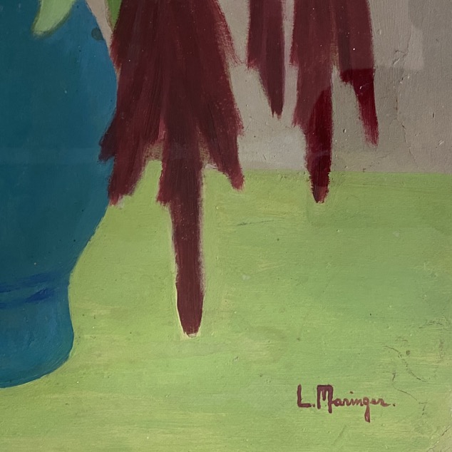 Peinture "Bouquet", Lucien Maringer – Image 2
