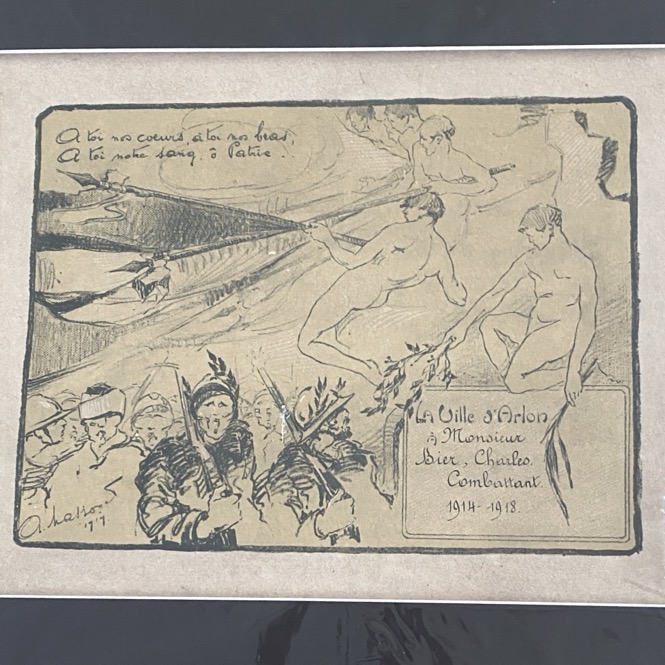 Gravure Combattant 1924-1918, Armand Massonet