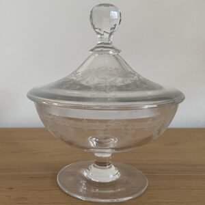 Drageoir en cristal gravé