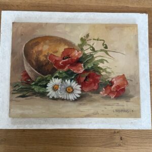 Peinture "Fleurs", Léopold Desloges