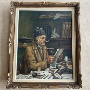 Peinture "Le secrétaire de la commune", Léopold Desloges