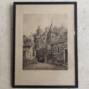 Gravure "Saint Quirin à Luxembourg", Géo Fosty