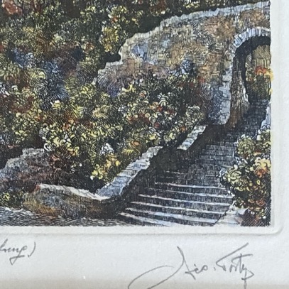 Gravure "Le Château de Clervaux", Géo Fosty – Image 2