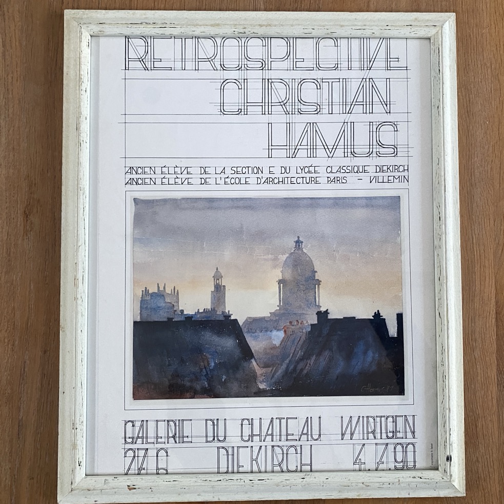 Affiche d'exposition Christian Hamus, 1990