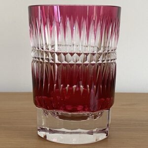 Vase Val Saint Lambert, taillé doublé