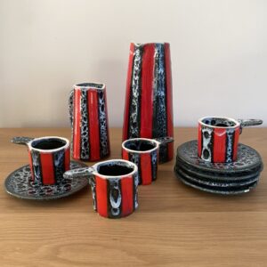 Service à café Atelier d'Art Luc Vallauris, Fat Lava