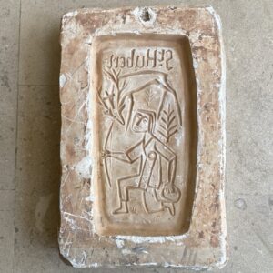 Moule en plâtre pour plaque céramique Saint Hubert