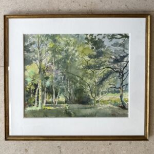 Aquarelle Sous-bois, Gustave Donnet