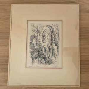 Gravure "Orval, La Rosace", Jean Lejour