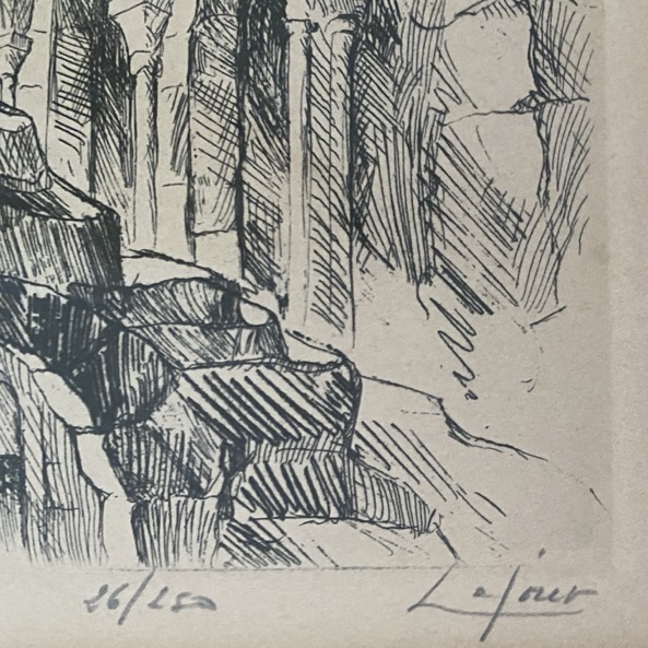 Gravure "Orval, La Rosace", Jean Lejour – Image 2