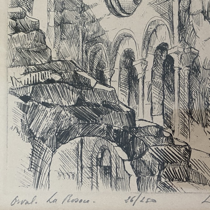 Gravure "Orval, La Rosace", Jean Lejour – Image 3