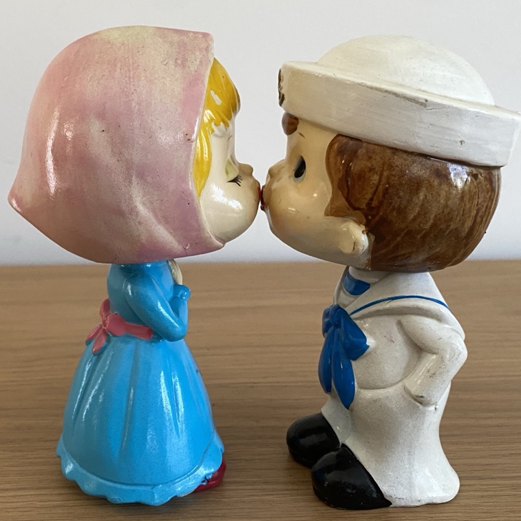 Bobbleheads en céramique, vintage – Image 2