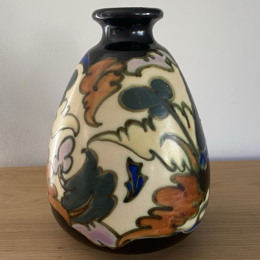 Vase Céramique Montoise Dubois, Arabesque