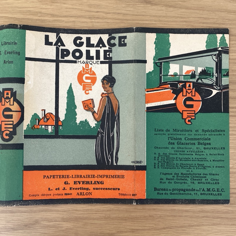 Jaquette d'un catalogue A.M.G.E.C, Hergé 1928, Everling Arlon – Image 2