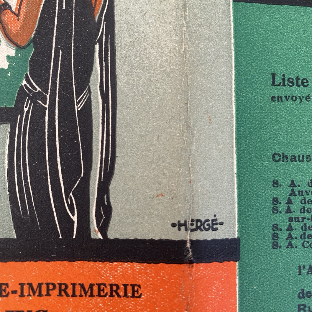 Jaquette d'un catalogue A.M.G.E.C, Hergé 1928, Everling Arlon – Image 4