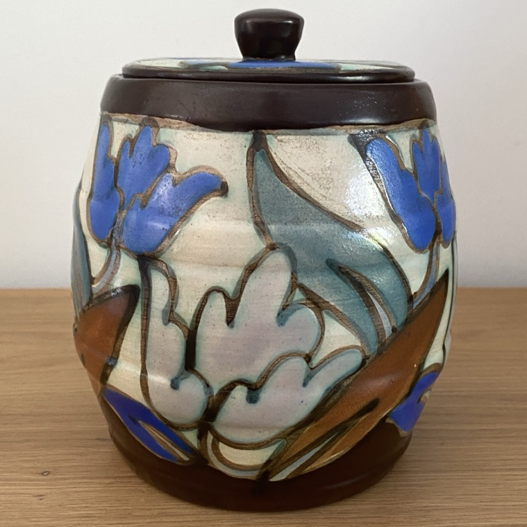Pot à tabac, Céramique Montoise, Dubois Art Déco