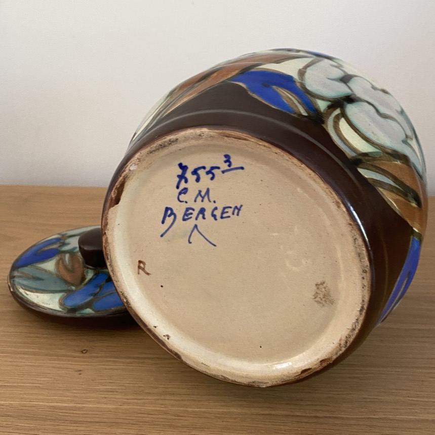Pot à tabac, Céramique Montoise, Dubois Art Déco – Image 3