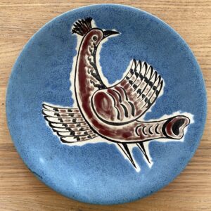 Assiette décorative Oiseau stylisé, Vintage