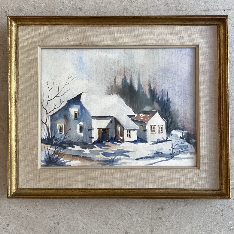 Aquarelle, "Ferme en Gaume", Hugo