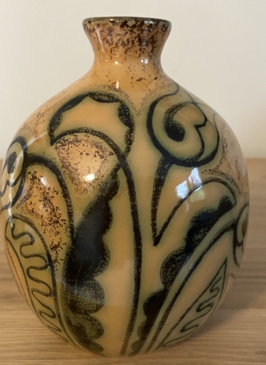 Vase Art Déco, Faïencerie de Saint Ghislain, Louis Randour