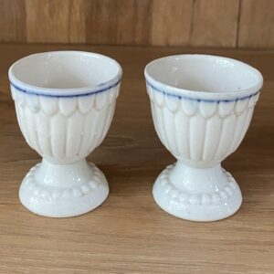 Coquetier en faïence fine, 18è-19è siècle