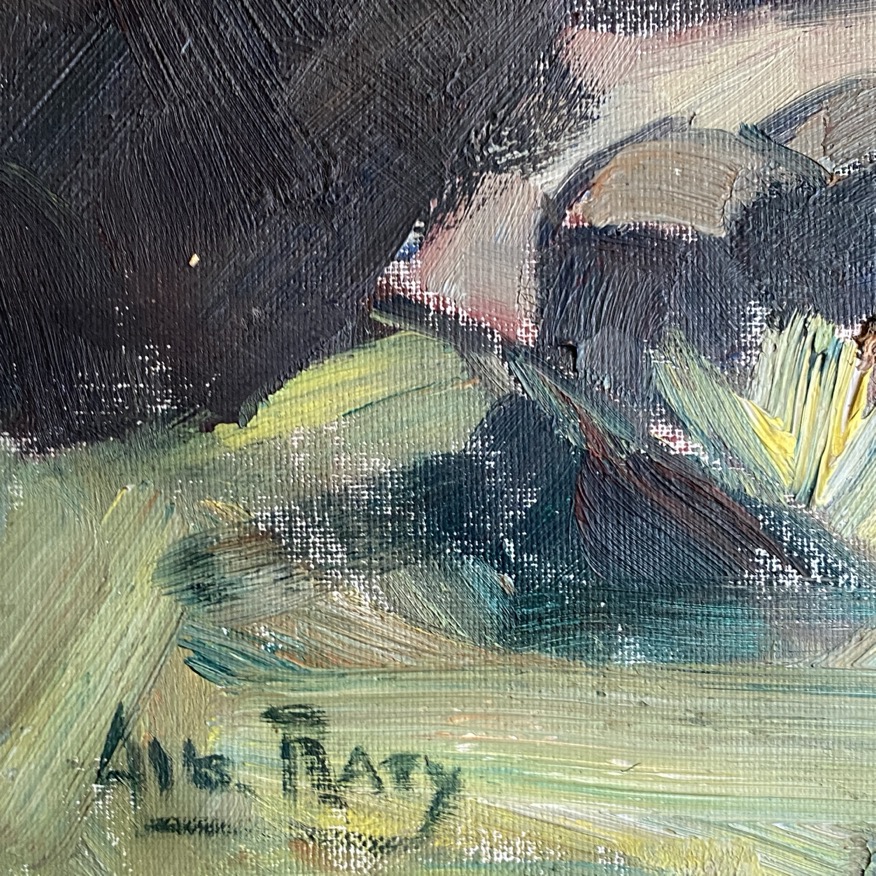 Peinture "Paysage villageois" Albert Raty – Image 2