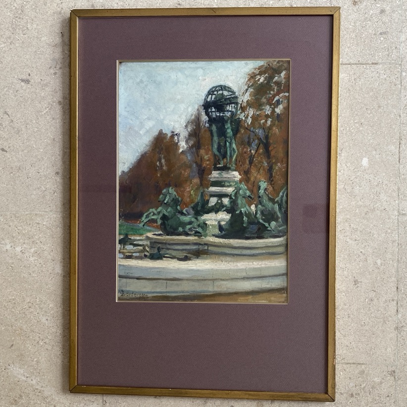 Peinture "Fontaine de l'observatoire, Carpeaux", Georges Lordereau