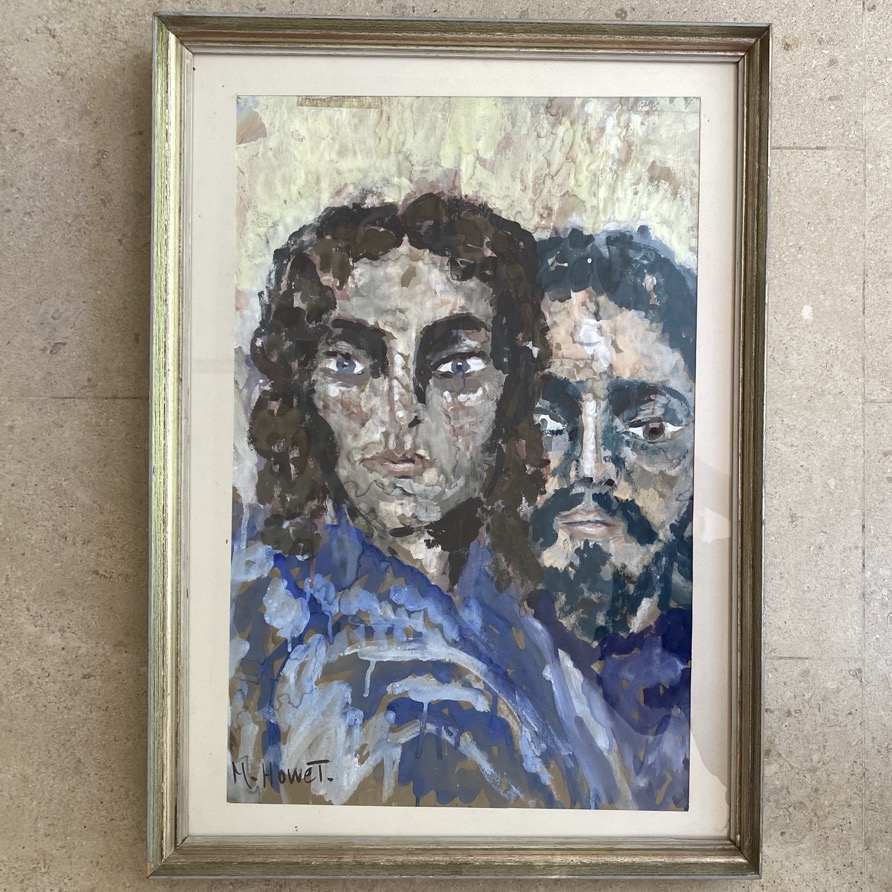 Aquarelle "Portrait", Marie Howet