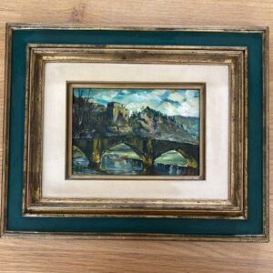 peinture "Le Pont de Cordemois", Christiane Hallet-Marechal