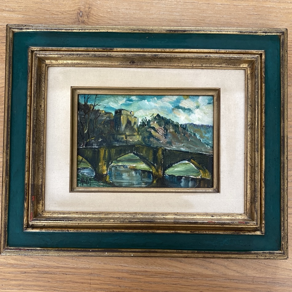 peinture "Le Pont de Cordemois", Christiane Hallet-Marechal